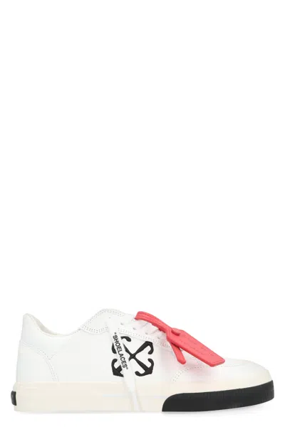 Off-white New Low Vulcanized Leather Sneakers In White