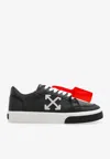 Off-white Vulcanized Leather Low-top Sneakers In Black