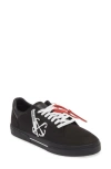 Off-white Vulcanized Contrasting-tag Canvas Sneakers In Black White