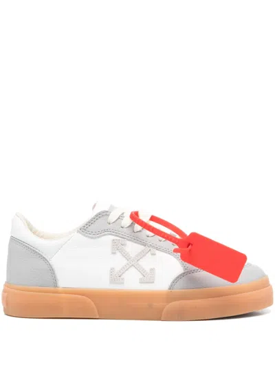Off-white New Vulcanized Low-top Sneakers In 140 White - Light Blue