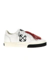 Off-white White New Low Vulcanized Leather Sneakers In White