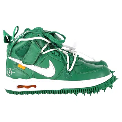 Off-white Nike Air Force 1 Mid X  Sneakeres In Green Leather