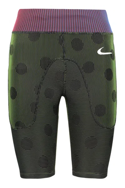 Off-white Nike X Off White Logo Print Shorts In Green