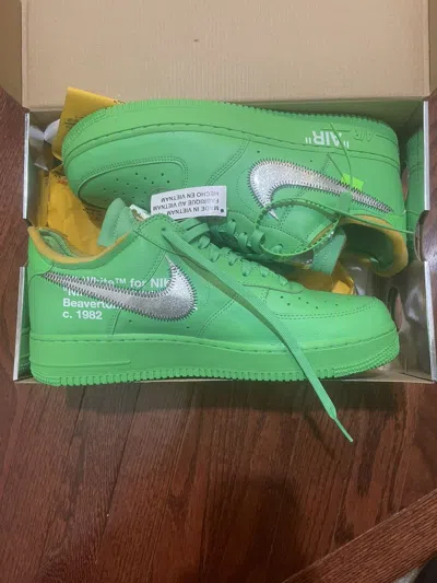 Pre-owned Off-white Nike X Offwhite Air Force One Brooklyn Shoes In Green