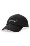 Off-white Slogan Embroidered Baseball Cap In Black - White