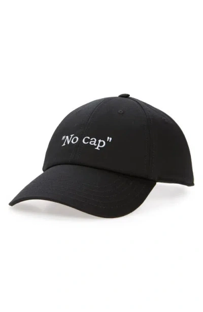 OFF-WHITE OFF-WHITE NO CAP ADJUSTABLE COTTON BASEBALL CAP