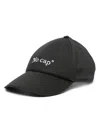 Off-white Slogan Embroidered Baseball Cap In Black