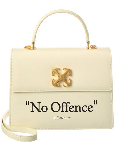 Off-white No Offence Leather Satchel In Yellow