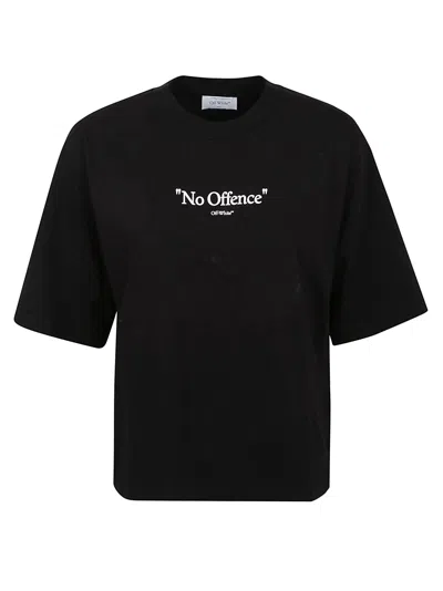 Off-white No Offence Printed T-shirt In Black White