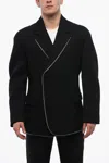 Off-white Off White Man Black Wool Blazer In Black