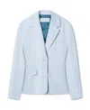 Off-white Notched-lapels Single-breasted Blazer In Blue