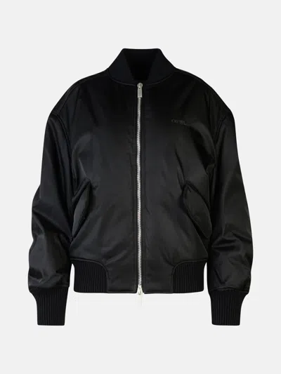 Off-white 'ny' Black Polyamide Bomber Jacket