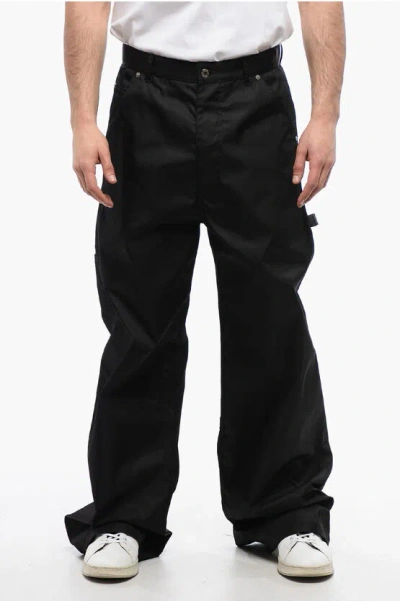 Off-white Nylon Carpenter Pants With Belt Loops In Black
