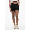 Off-white Ribbed Waist Drawstring Shorts With Mesh Insert