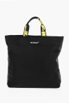 Off-white Nylon Hardcore Tote Bag With Logoed Handles