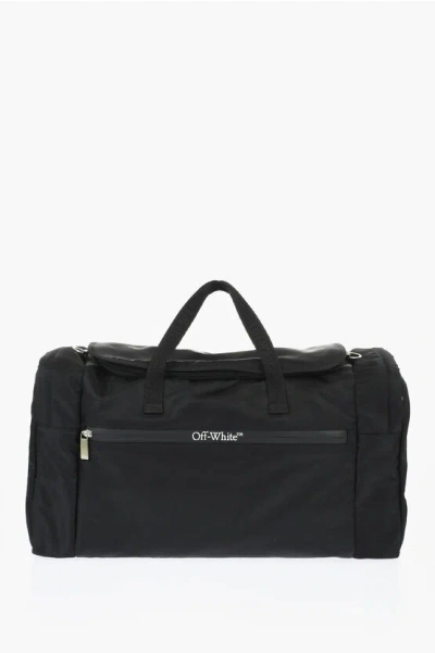 Off-white Nylon Outdoor Weekend Bag With Removable Straps