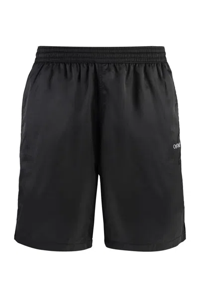 Off-white Nylon Swim Shorts In Black