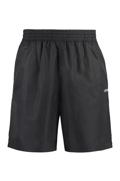 Off-white Nylon Swim Shorts In Black