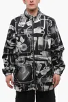 Off-white Nylon Xray Windbreaker With Removable Hood In Multi