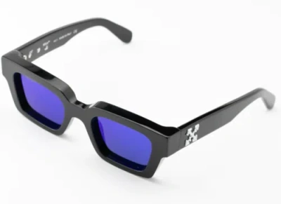 Pre-owned Off-white Oeri022s22pla0011045 Virgil Black Sunglasses