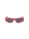 Off-white Andy Rectangular-frame Sunglasses In 2507 Red