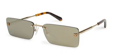 Pre-owned Off-white Off White Oeri096 Riccione 64 7676 Sunglasses Gold/gold Brown In Brown Gold
