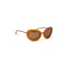Off-white Tokyo Acetate & Metal Alloy Cat-eye Sunglasses In 2764 Rust