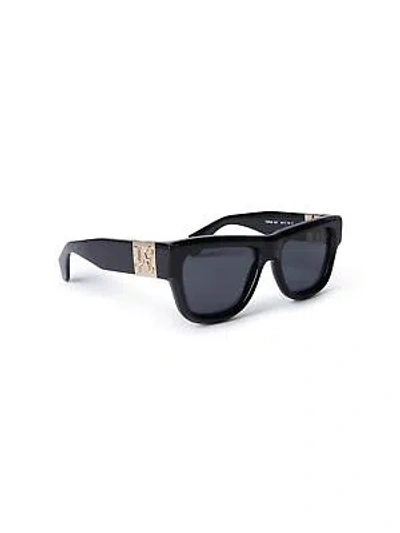 Pre-owned Off-white Oeri107s24pla0011040 Moab Black Sunglasses In Blue