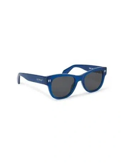 Pre-owned Off-white Oeri107s24pla0014507 Moab Blue Sunglasses In Gray