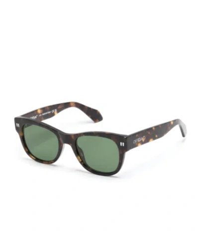 Pre-owned Off-white Oeri107s24pla0016055 Moab Havana Sunglasses In Green