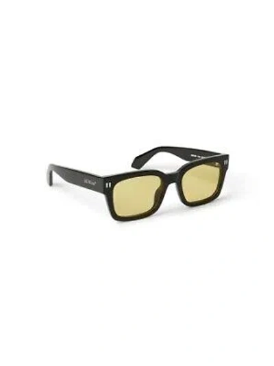 Pre-owned Off-white Oeri108s24pla0011018 Midland Black Sunglasses In Yellow