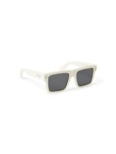 Pre-owned Off-white Oeri109s24pla0010107 Lawton White Sunglasses In Gray