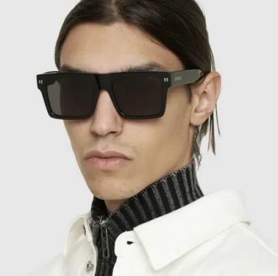 Pre-owned Off-white Oeri109s24pla0011007 Lawton Black Sunglasses In Gray