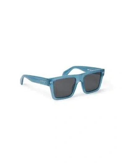 Pre-owned Off-white Oeri109s24pla0014607 Lawton Blue Sunglasses In Gray