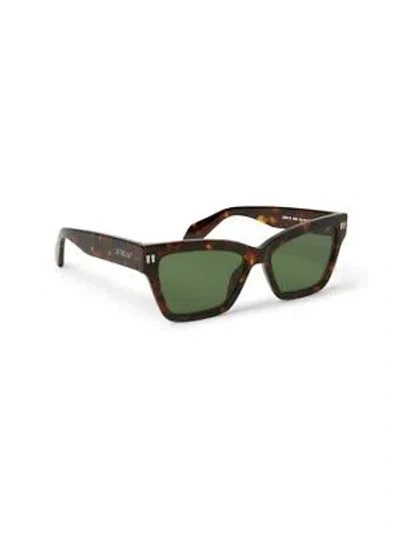 Pre-owned Off-white Oeri110s24pla0016055 Cincinnati Havana Sunglasses In Green