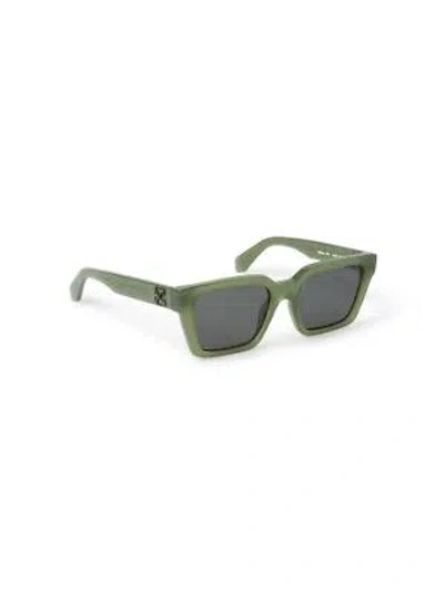 Pre-owned Off-white Oeri111s24pla0015707 Branson Olive Sunglasses In Gray