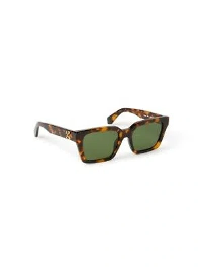 Pre-owned Off-white Oeri111s24pla0016055 Branson Havana Sunglasses In Green