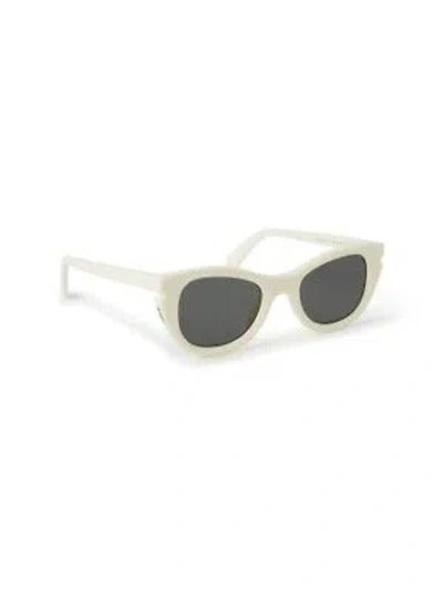 Pre-owned Off-white Oeri112s24pla0010107 Boulder White Sunglasses In Gray