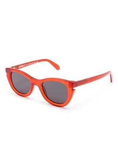 Pre-owned Off-white Oeri112s24pla0012507 Boulder Red Sunglasses