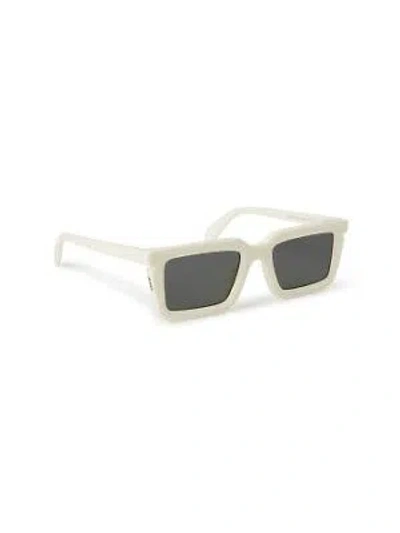 Pre-owned Off-white Oeri113s24pla0010107 Tucson White Sunglasses In Gray