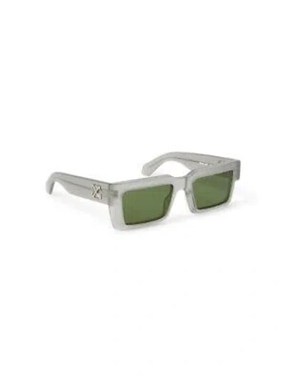 Pre-owned Off-white Oeri114s24pla0010855 Moberly Grey Sunglasses In Green