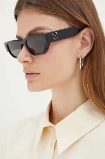 Pre-owned Off-white Oeri115s24pla0011007 Greeley Black Sunglasses