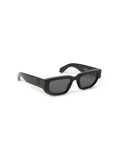 Pre-owned Off-white Oeri115s24pla0011007 Greeley Black Sunglasses In Gray