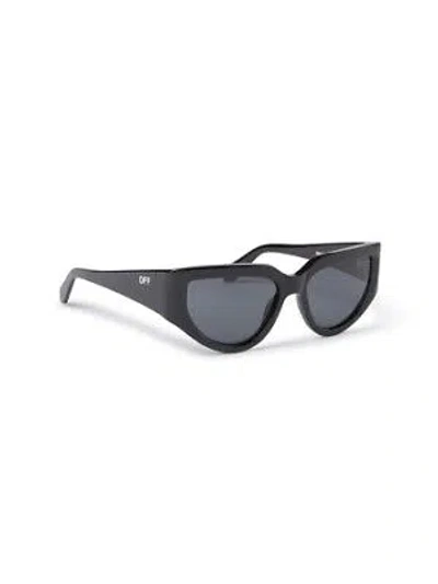Pre-owned Off-white Oeri116s24pla0011007 Seward Black Dark Grey Sunglasses In Gray