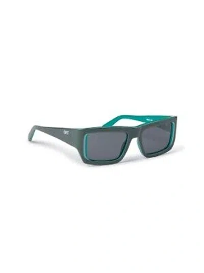Pre-owned Off-white Oeri117s24pla0015707 Prescott Olive Green Dark Grey Sunglasses In Gray