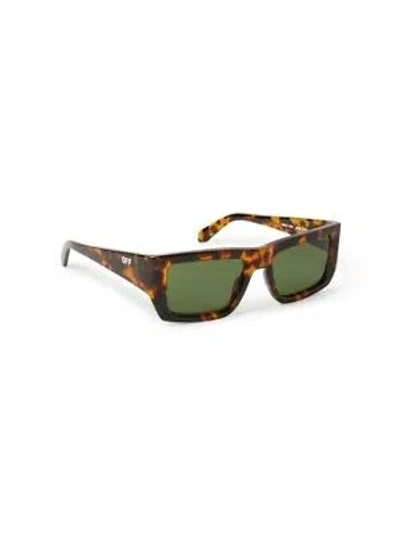 Pre-owned Off-white Oeri117s24pla0016055 Prescott Havana Green Sunglasses