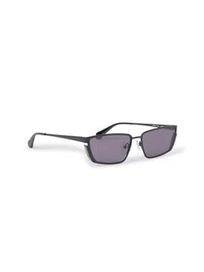 Pre-owned Off-white Oeri119s24met0011007 Richfield Black Sunglasses In Gray