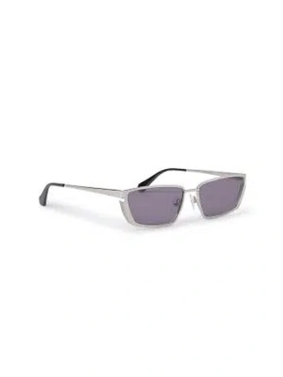 Pre-owned Off-white Oeri119s24met0017207 Richfield Silver Sunglasses In Gray