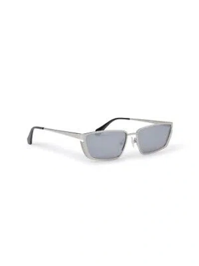 Pre-owned Off-white Oeri119s24met0017272 Richfield Sunglasses In Silver Mirror