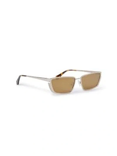 Pre-owned Off-white Oeri119s24met0017676 Richfield Sunglasses In Gold Mirror